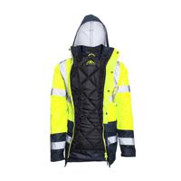 hvneoyxl Active Gear HVNEOY Navy/Yellow Unisex Hi Vis Jacket, XL