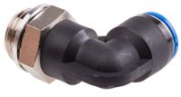 qsl-g12-12 Festo QS Series Elbow Threaded Adaptor, G 1/2 Male to Push In 12 mm, Threaded-to-Tube Connection Style, 186125