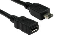 236-9085 RS PRO USB 2.0, Male Micro USB B to Female Micro USB B, 500mm