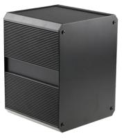 188-1295 RS PRO Black Extruded Aluminium Heat Sink Case, IP40, Black Lid, 200 x 200 x 264mm