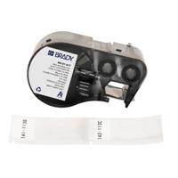 m4-51-417 Brady B-417 on Black on White, Transparent Label, 25.40 mm Width, 25.40mm Label Width