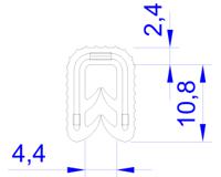 175-2579 RS PRO Black EPDM Edge Protection, 20m