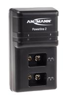 1001-0063-uk Ansmann Powerline 2 Battery Charger For NiCd, NiMH 9V 2 Cell with EU, UK plug