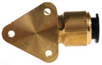 pm15wb JG Speedfit Brass Pipe Fitting, 90° Push Fit Wall Plate Elbow Adapter, Female 1/2in to Female 15mm