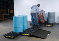 jen28653bl Justrite Polyethylene Spill Berm for Spill Control, 45L Capacity