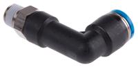 qsll-18-8 Festo QS Series Elbow Threaded Adaptor, R 1/8 Male to Push In 8 mm, Threaded-to-Tube Connection Style, 153079
