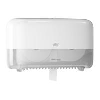 558040 Tork White Plastic Toilet Roll Dispenser, 130mm x 207mm x 360mm