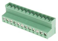 790-0809 RS PRO, 5.08mm Pitch, 12 Way, , Pluggable Terminal Block, Plug, Cable Mount, Screw Termination
