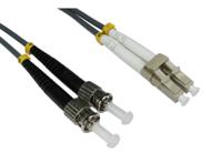 284-6840 RS PRO LC to ST Duplex Multi Mode OM1 Fibre Optic Cable, 3mm, Grey, 10m
