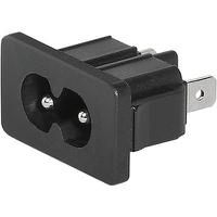 43000105 Schurter C8 Snap-In IEC Connector Male, 2.5A, 250 V