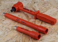 911-1474 ITL Insulated Tools Ltd 19-Piece Imperial, Metric 1/2 in Standard Socket Set with Ratchet, 12 point, VDE/1000V