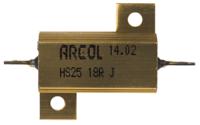 hs25-18r-j Arcol, 18Ω 25W Wire Wound Chassis Mount Resistor HS25 18R J ±5%