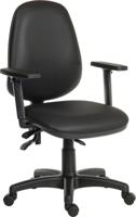 625-803 RS PRO Black Polyurethane Operator Chair, 120kg Weight Capacity
