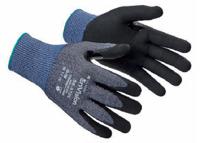 55-6725-08 Tilsatec EnVision Coating: Black, Liner: Dark Blue Yarn Work Gloves, Size 8, Microfoam Coating