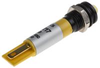 212-266 RS PRO Yellow Panel Mount Indicator, 8mm Mounting Hole Size, Solder Tab Termination, IP67