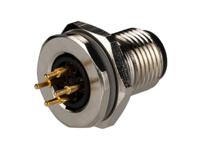 t4140412041-000 TE Connectivity Circular Connector, 4 Contacts, Rear, M12 Connector, Socket, Male, IP67, M12 Series