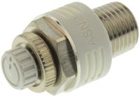 asn2-02 SMC ASN2 Brass 1.5MPa Pneumatic Silencer, Threaded, R 1/4 Male