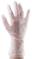 829-5152 RS PRO Clear No Vinyl Disposable Gloves, Size 8, Medium, 100 per Pack