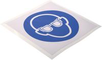 813-4479 RS PRO Vinyl Mandatory Eye Protection Sign With Pictogram Only Text