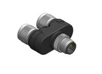 175-2511 RS PRO 5 Pole M12 Plug to 4 Pole M12 Socket Adapter