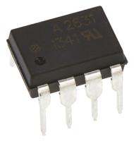hcpl-2631-000e Broadcom, HCPL-2631-000E DC Input Transistor Output Dual Optocoupler, Through Hole, 8-Pin DIP