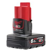 m12b6 Milwaukee M12B6 6Ah 12V Power Tool Battery, For Use With M12 Cordless Tools