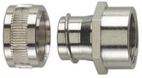 166-31301-pcs20-ff-m20-npb-ml HellermannTyton Straight, Conduit Fitting, 20mm Nominal Size, M20, Brass, Silver IP54 rating