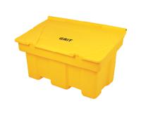 162-2914 RS PRO 350L Yellow Flip Polyethylene Grit Bin
