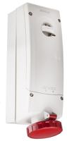 5616386 Scame Switchable IP67 Industrial Interlock Socket 3P+E, Earthing Position 6h, 63A, 415 V