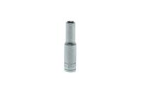 m140606-c Teng Tools 1/4 in Drive 6mm Deep Socket, 6 point, 49.5 mm Overall Length
