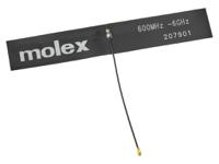 207901-0100 Molex  Square Omnidirectional GSM & GPRS Antenna, 2G (GSM/GPRS), 3G (UTMS), 4G (LTE)