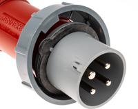 3841 MENNEKES, PowerTOP IP67 Red Cable Mount 4P Industrial Power Plug, Rated At 32A, 400 V