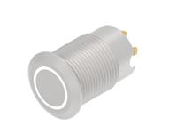 av12f10e112q04 TE Connectivity AV 12 Series Illuminated Push Button Switch, Momentary, Screw Mount, 9mm Cutout, SPST, White LED, 12V,