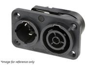 nac3px-top Neutrik Mains Sockets, 16A Black, Panel Mount Polyamide Crimp, Solder, 250 V