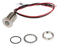 139-3379 RS PRO White Panel Mount Indicator, 10.8 → 13.2V dc, 10mm Mounting Hole Size, Lead Wires Termination, IP67