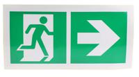 813-4520 Vinyl Emergency Exit Right,  With Pictogram Only, Non-Illuminated Emergency Exit Sign