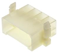 163008-0 TE Connectivity, AMP FASTIN-FASTON 8 Way Nylon 66 Crimp Terminal Housing, 6.35mm Tab Size, Natural