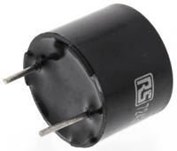 171-0894 RS PRO 80dB PCB Mount Continuous Internal Magnetic Buzzer Component, 12 (Dia.) x 14mm, 2V dc Min, 3V dc Max