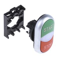78635827-m22-ddl-gr-gb1gb0m22-a Eaton RMQ Titan M22 Series Green, Red Illuminated Momentary Push Button Head, 22mm Cutout, IP66