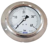 9023364 WIKA G 1/2 Analogue Pressure Gauge 40bar Back Entry 100mm Outside Diameter