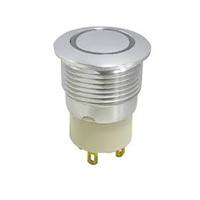 175-9535 RS PRO Illuminated Push Button Switch, Latching, Panel Mount, 16mm Cutout, SPST, Blue LED, 36V dc, IP67