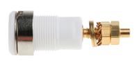 233020-29 Staubli White Female Banana Socket, 4 mm Connector, Solder Termination, 32A, 1000V, Gold Plating