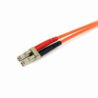 fiblcst1 StarTech.com LC to ST Duplex Multi Mode OM1 Fibre Optic Cable, 62.5/125μm, Orange, 1m