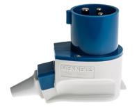 1411 MENNEKES IP44 Blue Cable Mount 3P Industrial Power Plug, Rated At 16A, 230 V