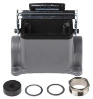 1000500012954400 EPIC H-BE Heavy Duty Power Connector Hood, 24 (H-DD), 6 (H-BE) Contacts, PG16 Thread