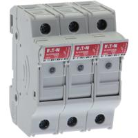 chm3diu Eaton 32A Rail Mount Fuse Holder for 10 x 38mm Fuse, 3P, 690V ac