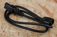 123-0951 RS PRO Straight IEC C15 Socket to Straight IEC C14 Plug Power Cord, 1m