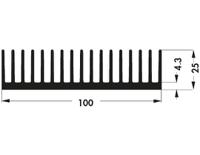 sk508-100sa Fischer Elektronik Heatsink, Universal Square Alu, 2K/W, 100 x 100 x 25mm