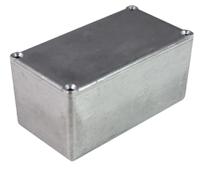 194-7616 RS PRO Silver Die Cast Aluminium General Purpose Enclosure, IP54, Black Lid, 111 x 60 x 54mm