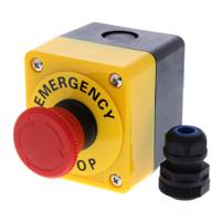 a22e-m-02b Omron A22E Series Emergency Stop Push Button, Surface Mount, DPST, IP65